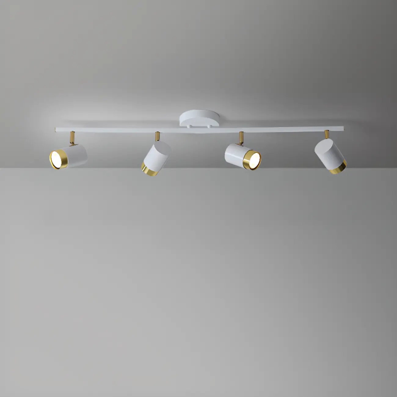 4-Light Modern Dimmable LED Track Lighting with Adjustable Head