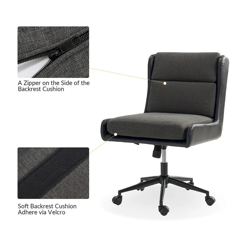 Siegfried Modern Swivel Tilting Office Chair with Removable Soft Upholstery by HULALA HOME