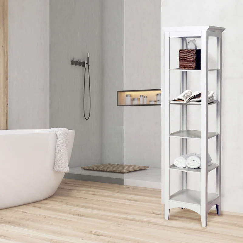 Freestanding Linen Tower - 13L x 15W x 63H