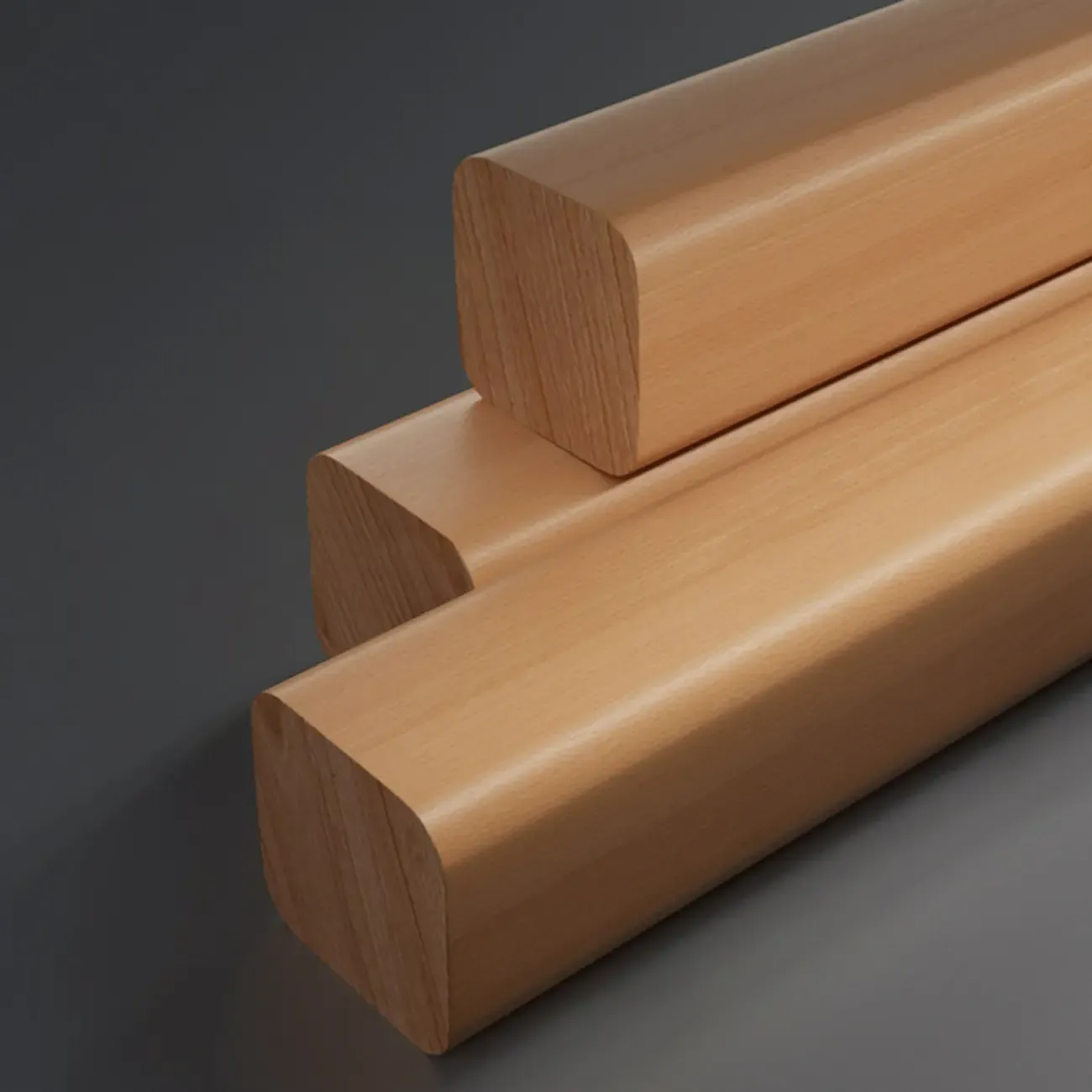 Modern Wood LED Bathroom Vanity Light 3-Gear Dimming