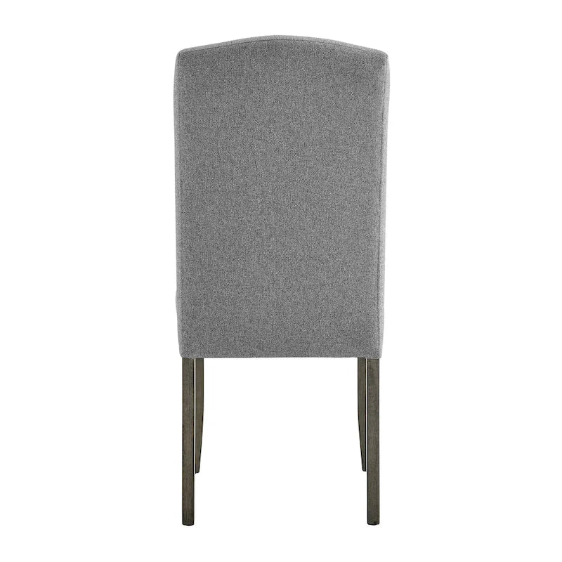 7-Piece Dining Set with Marble Veneer Top and Upholstered Chairs