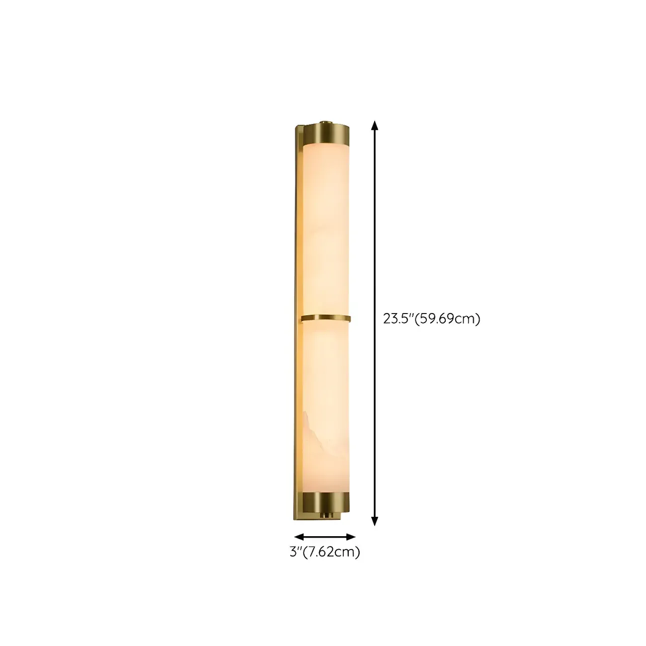 Modern Cylinder Stone Gold LED Wall Sconce