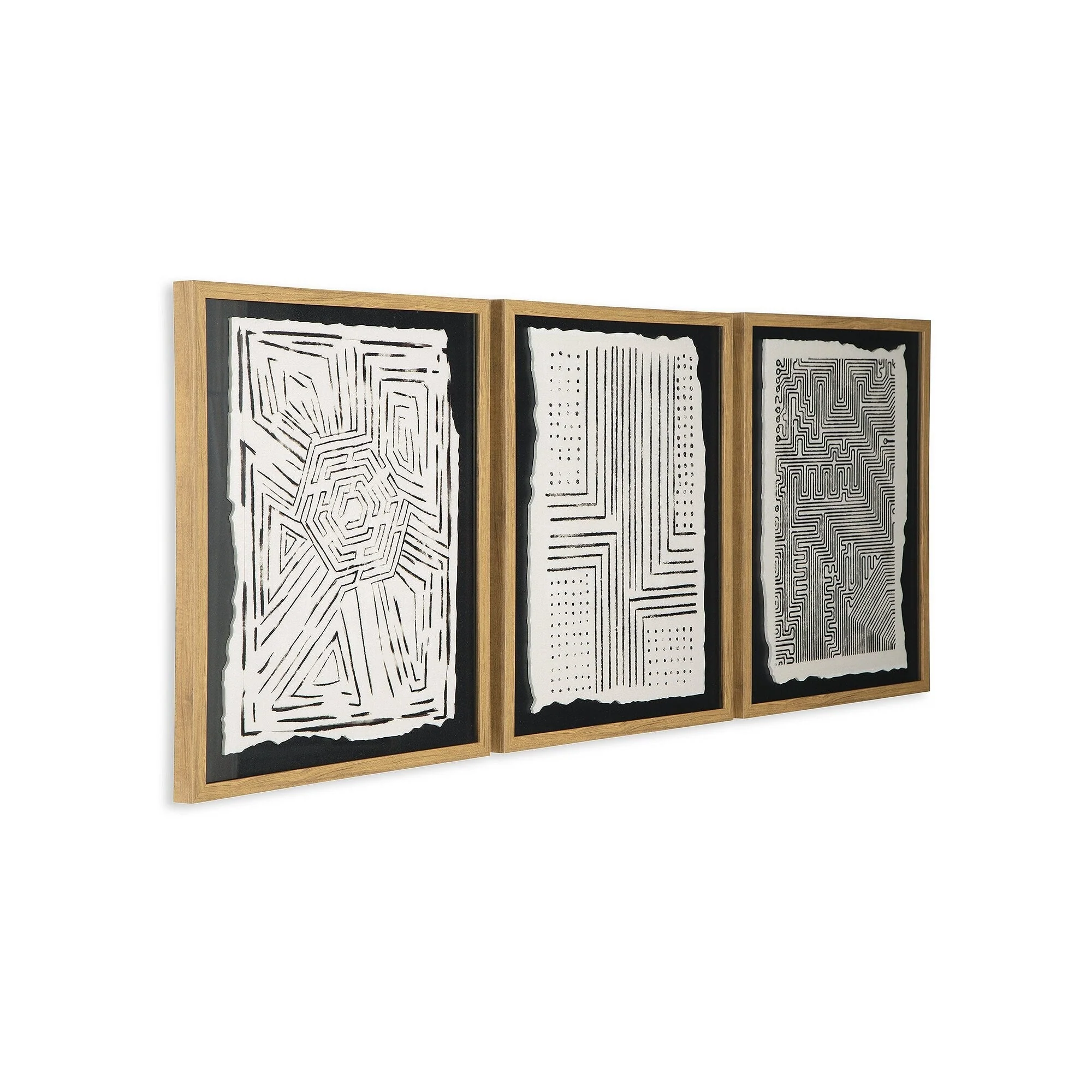 Wonderstow Black/Beige Wall Art, Set of 3