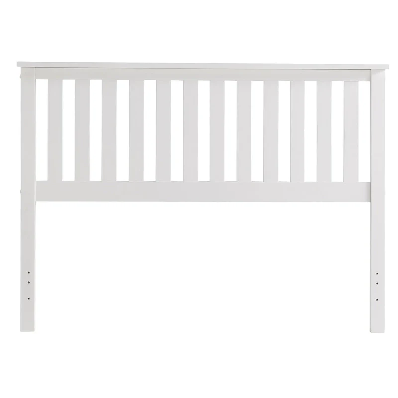 White Slatted Wooden Headboard