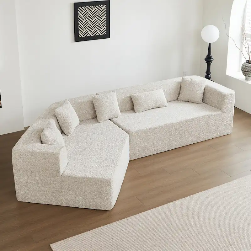 Emerald / Khaki Armless Modular Sectional Sofa for 2–3 Persons