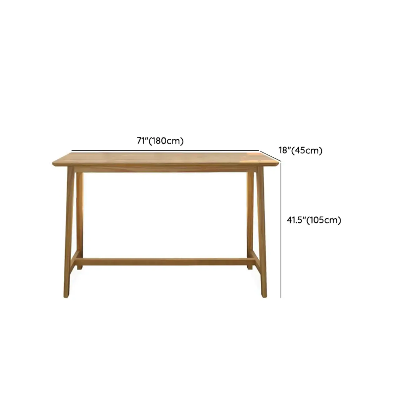 Natural Finish Wooden Bar Set with Table and Stools