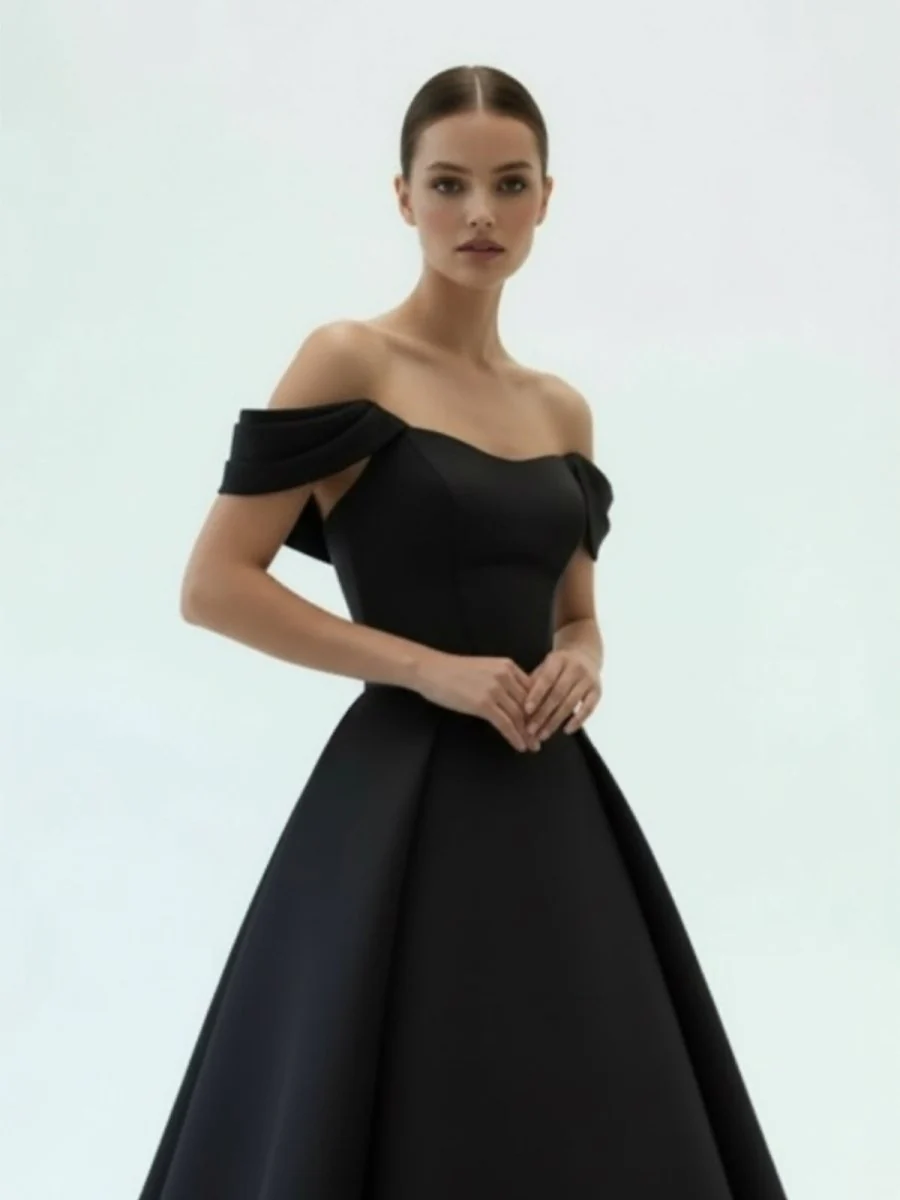 Elegant A-Line Off the Shoulder White Satin Wedding Dresses