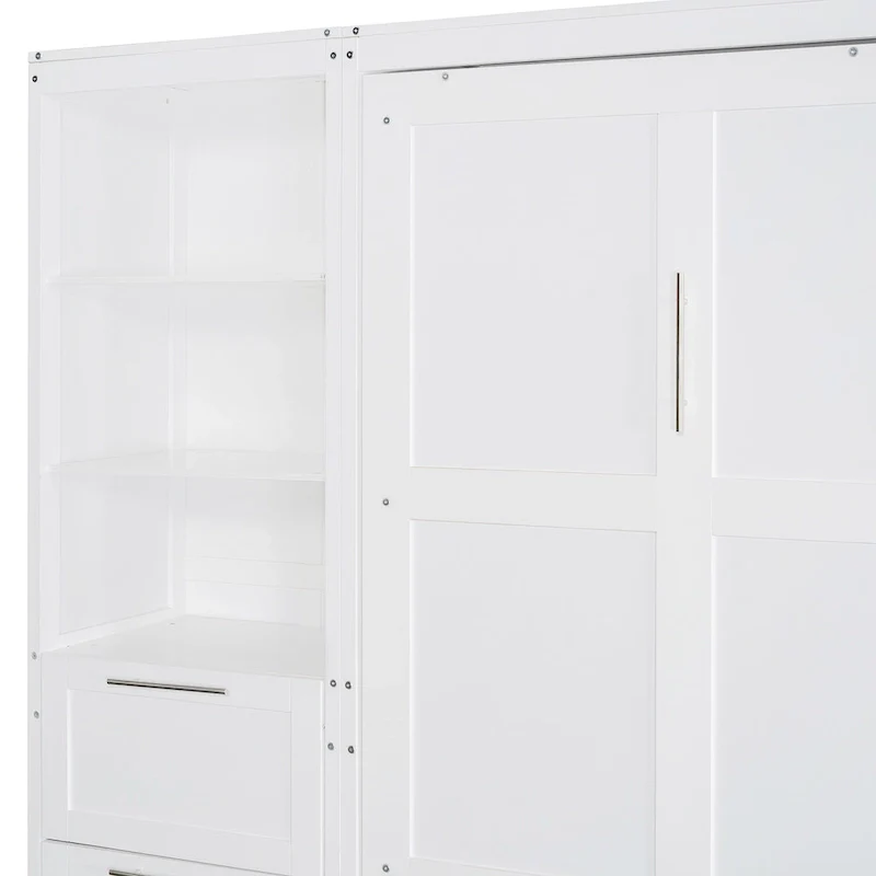 Modern Queen Murphy Bed with Closet and Drawers
