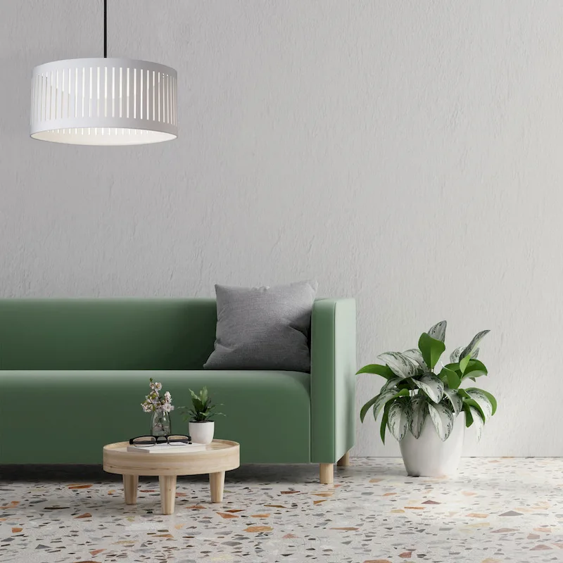 22W Slit Drum Pendant, Matte Black with White Shade