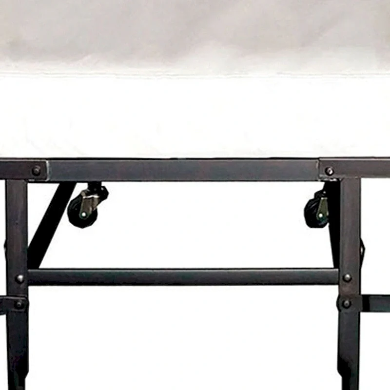 Folding Rollaway Bed with 48-Inch Mattress and Casters, Black
