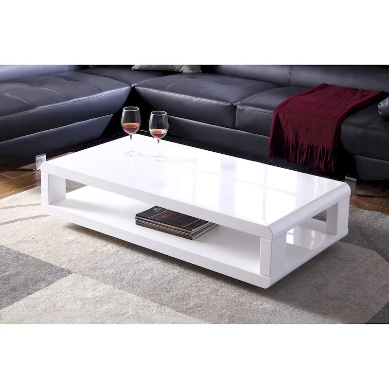 48  Modern Euro White lacquered High Gloss Coffee Table