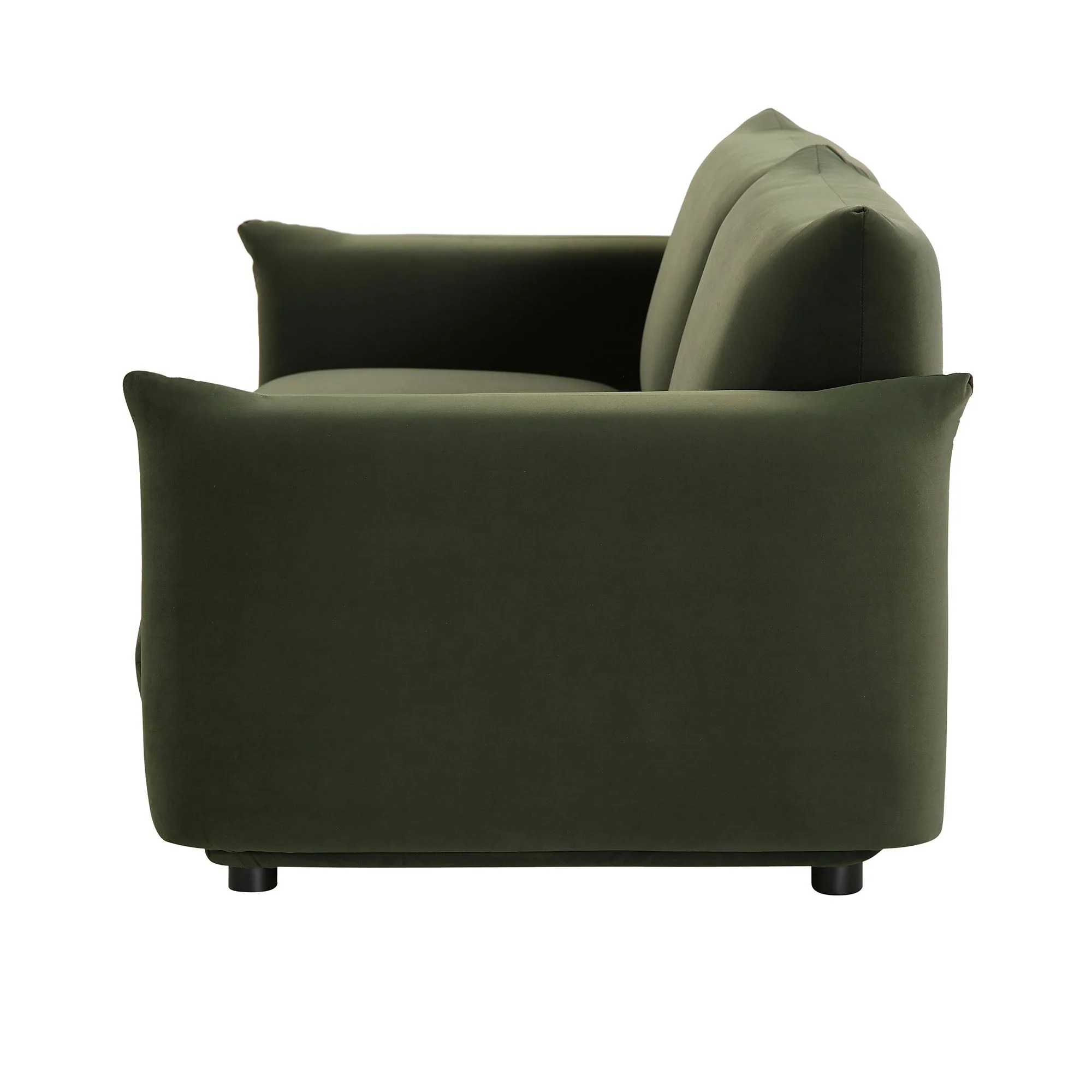 Three Seater Sofa, Moss Green Velvet