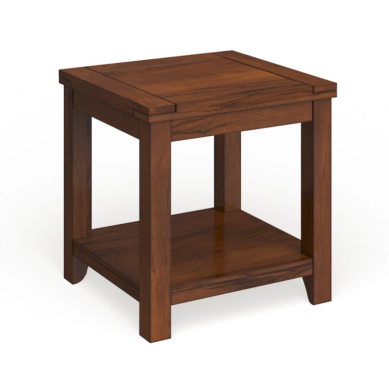 Llat Transitional Cherry 24-inch Solid Wood 1-Shelf Side Table by Furniture of America