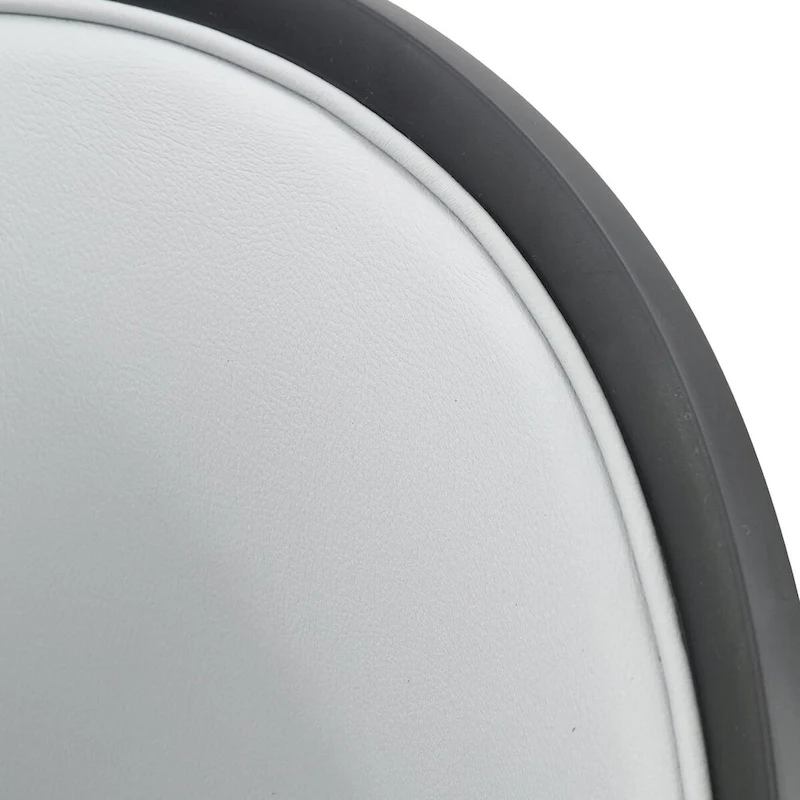 Urbane Upholstered Faux Leather Dining Chair with Powder Coated Steel Legs by LeisureMod