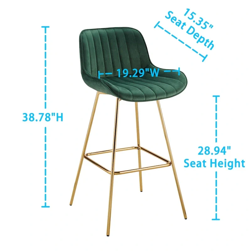 Art Leon Modern Swivel Velvet Barstool (Set of 2)