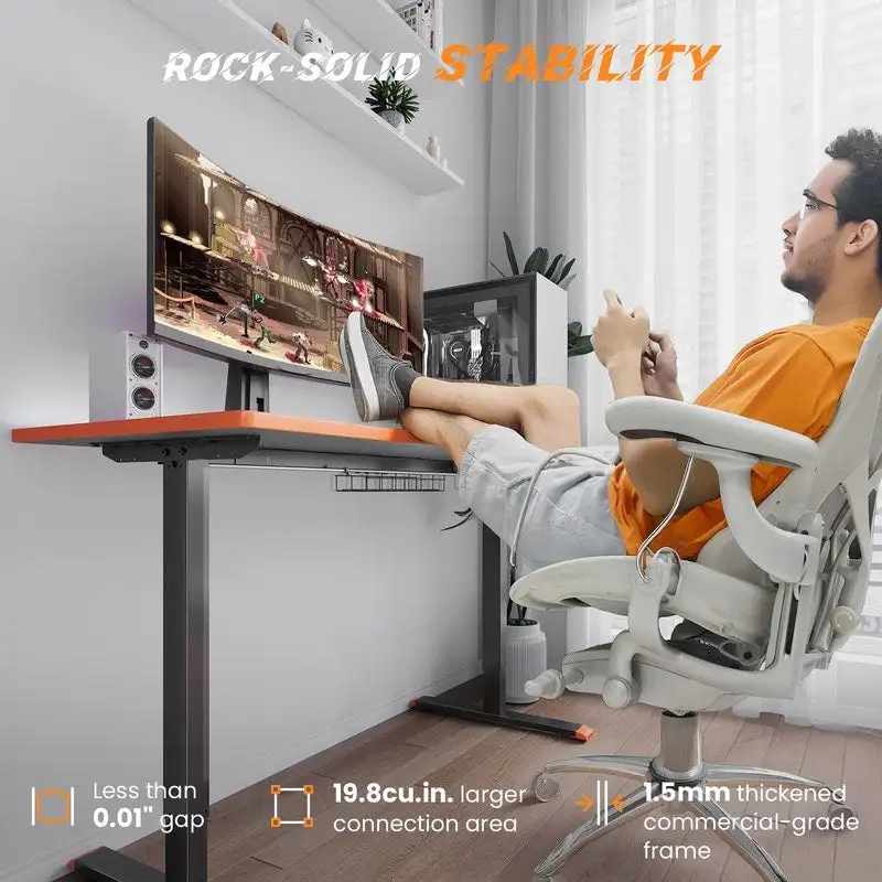 SIAGO 48 x 24 Inch Computer Desk Height Adjustable Electric Sit Stand Up Desk