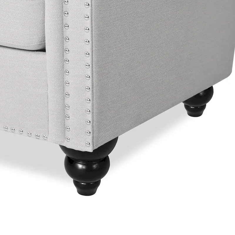 Parkhurst Tufted Grey Chesterfield Sofa by Christopher Knight Home