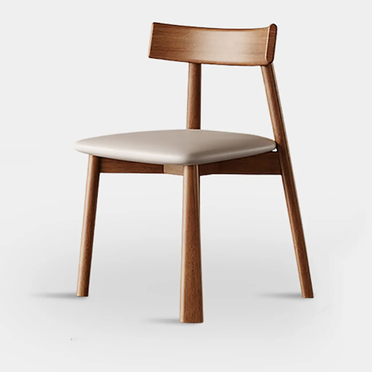 Modern Faux Leather Upholstered Low Back Dining Chair