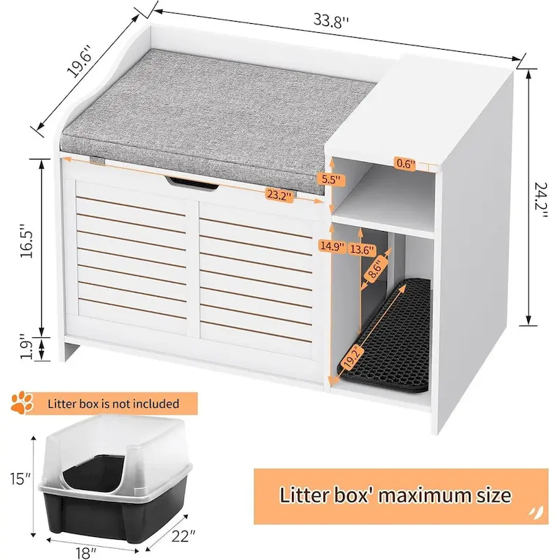 Cat Litter Box with Cushion