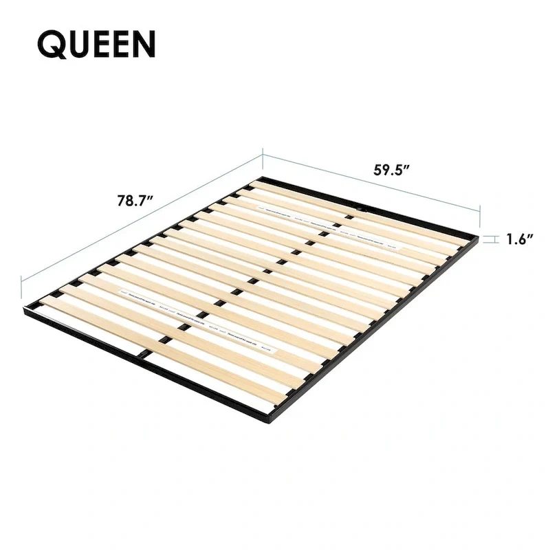 1.6 Inch Metal Bunkie Board with Wood Slats