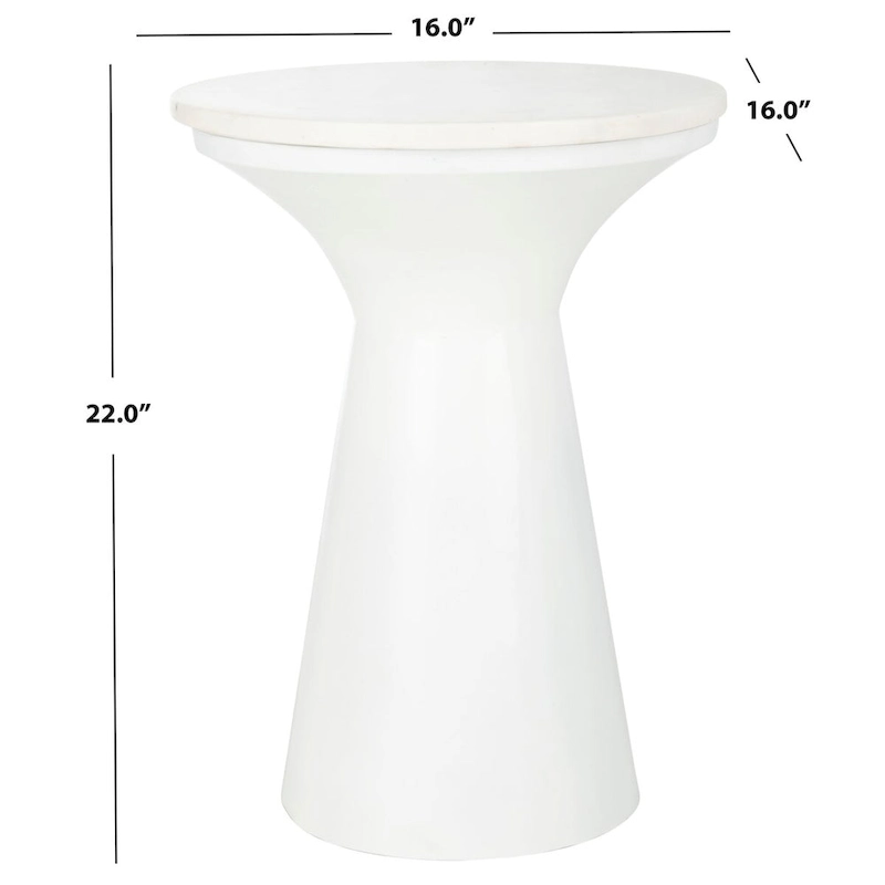 SAFAVIEH Nevada Pedestal End Table - 16 x 16 x 22 - 16Wx16Dx22H