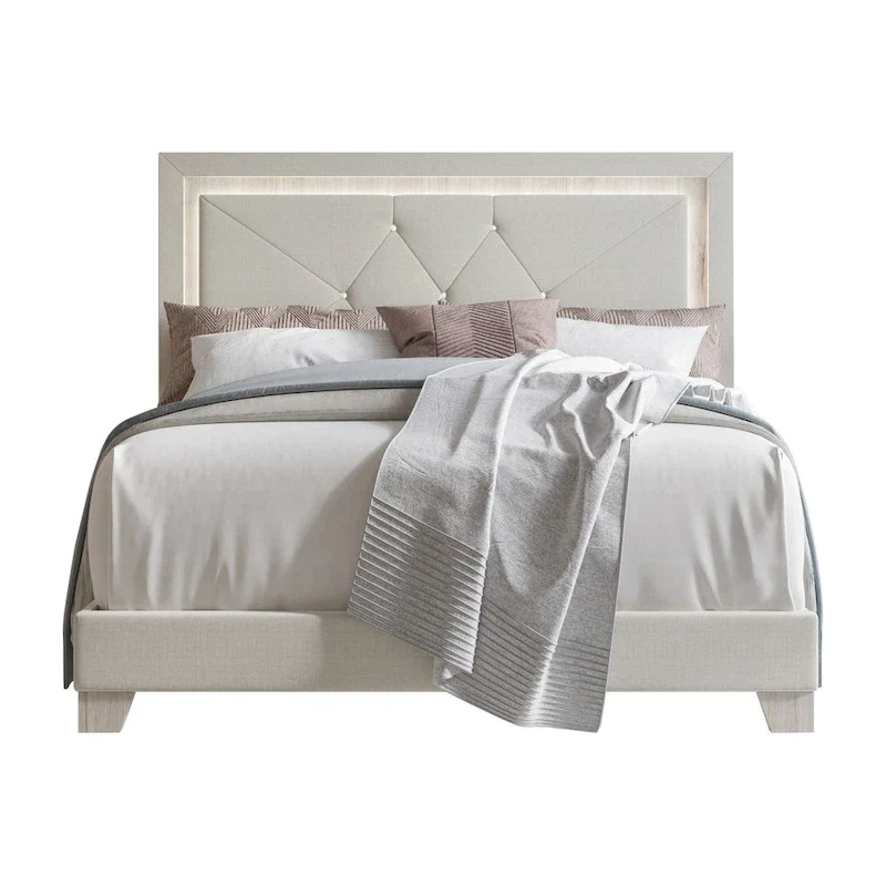 Perina Upholstered Panel Bed