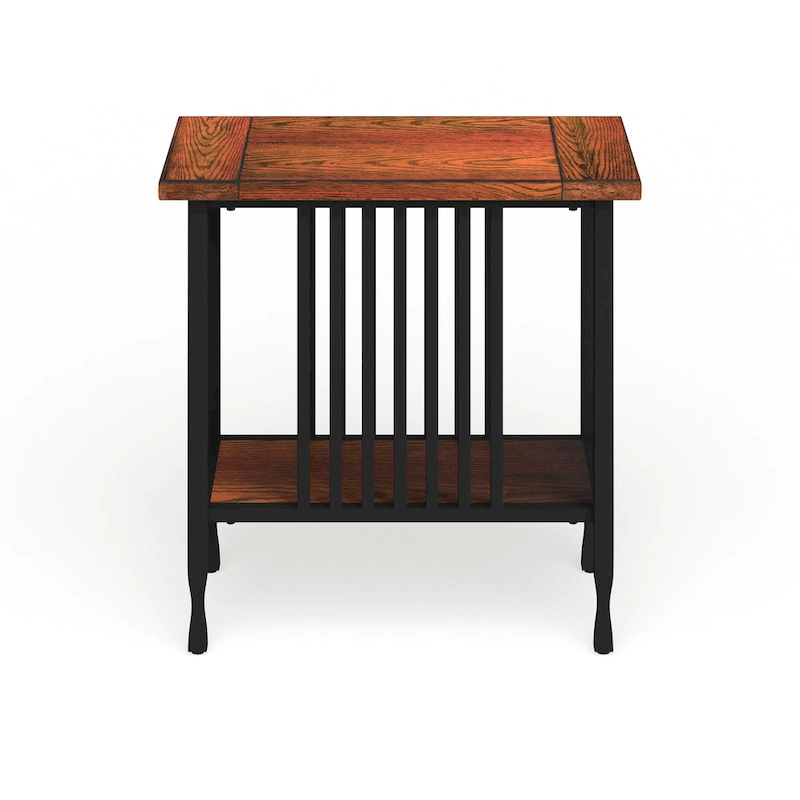 Carbon Loft Peter Matte Black Slatted Narrow Chairside Table