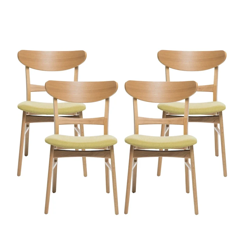 Green Tea / Beige / Mint / Gray Mid-Century Armless Dining Chair, Set of 4