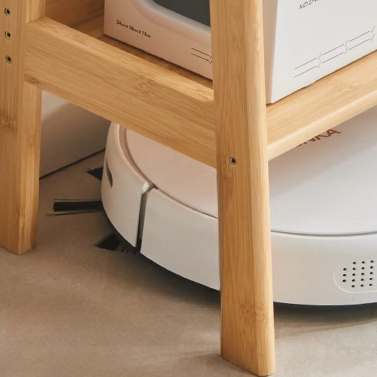 Antique Modern Wood Narrow Ladder Bookcase