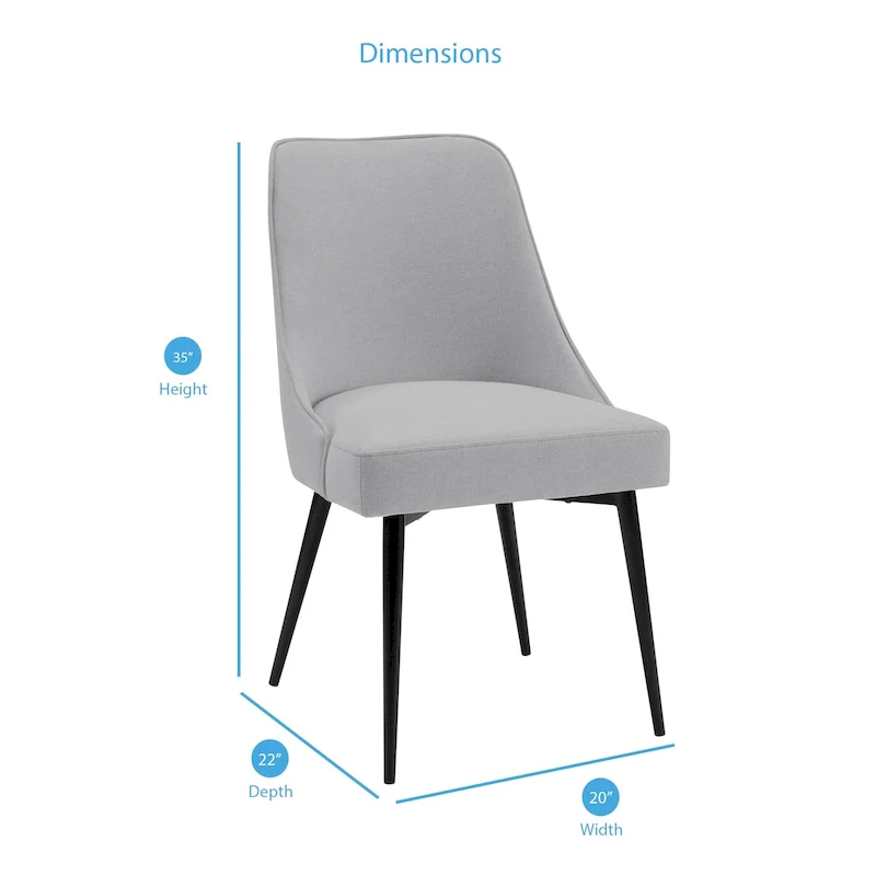 Steve Silver Fagared Fabric Dining Chair (Set of 2)