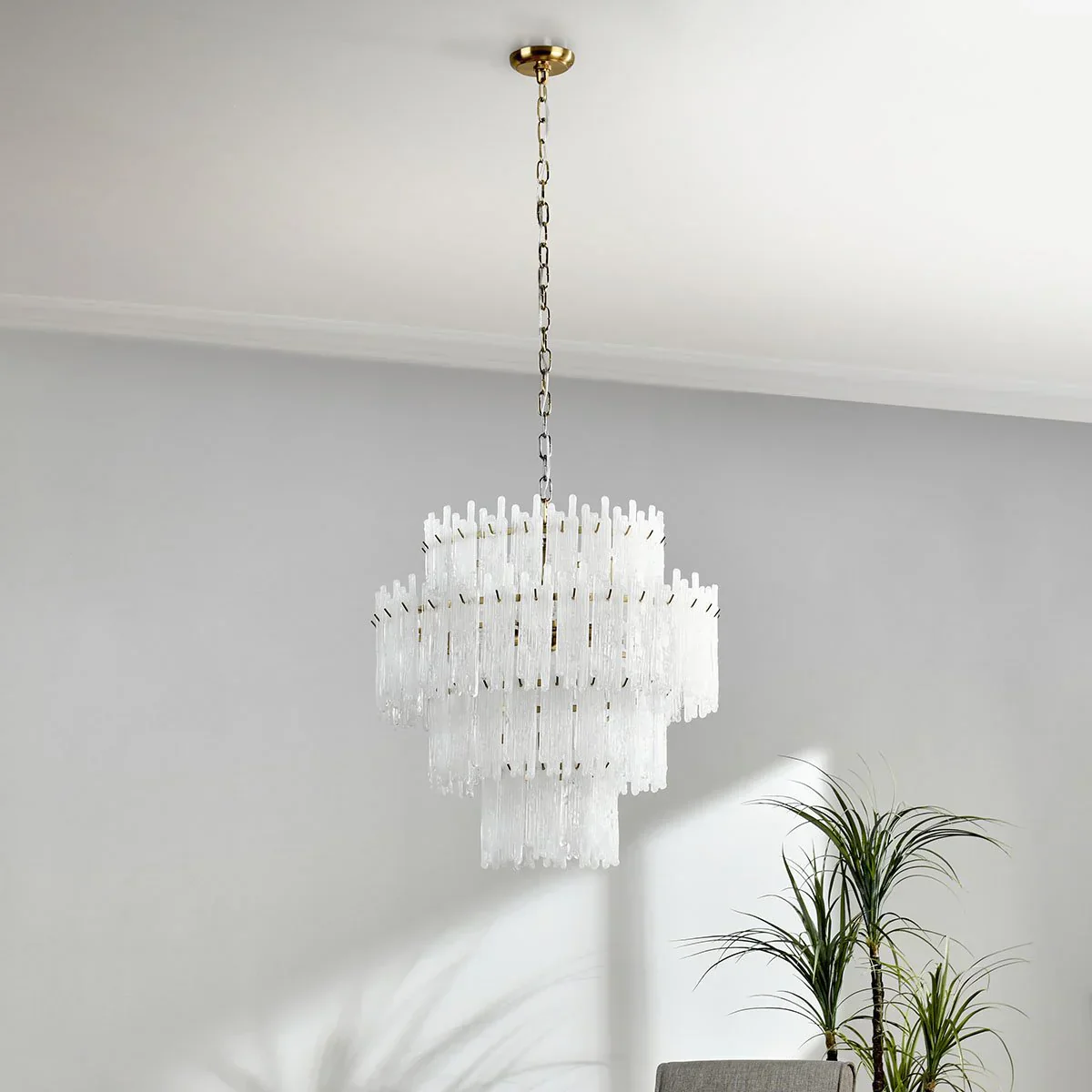Everly Glass Round Chandelier