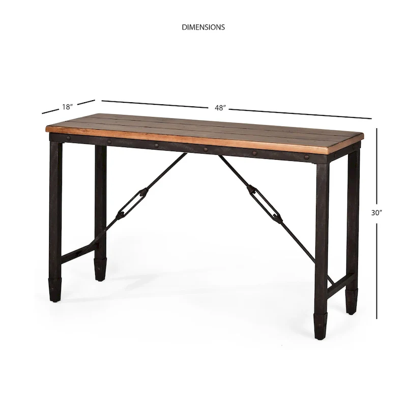 Steve Silver Gatling Natural Industrial Console Table