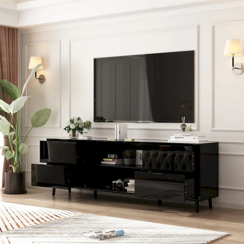 Electric Fireplace TV Stand Entertainment Center with Remote Control