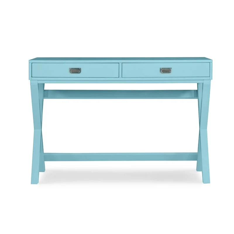 Poppy X-Frame Writing Desk with Drawers