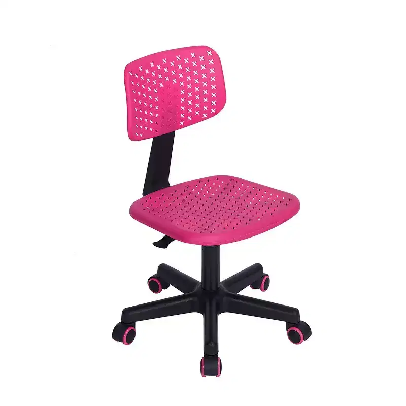 Homy Casa Adjustable Swivel Study Chair for Kids, Dorm & Home Office, Pink