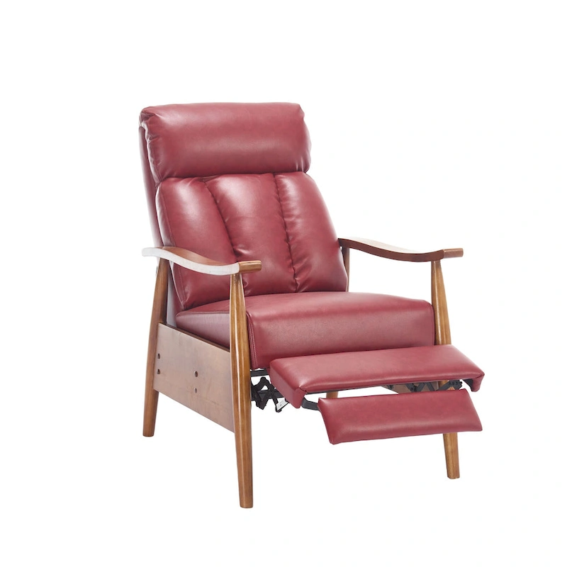 Wine Red 26.38 Adjustable Chaise Lounge Chair
