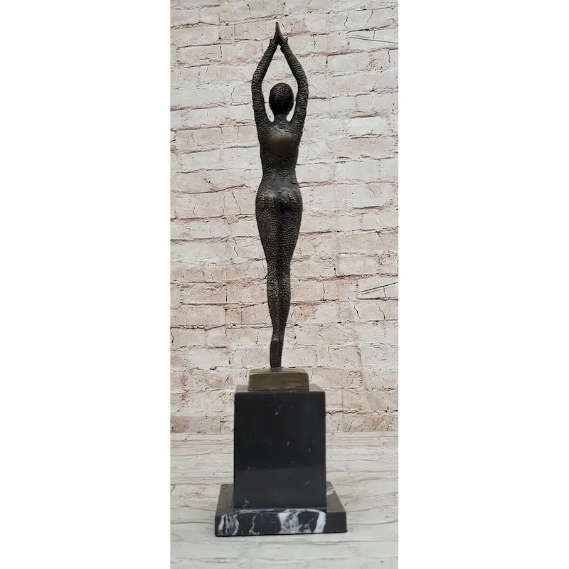 Signed Bronze Art Nouveau Deco Chiparus Statue Figurine Sculpture Art Figure