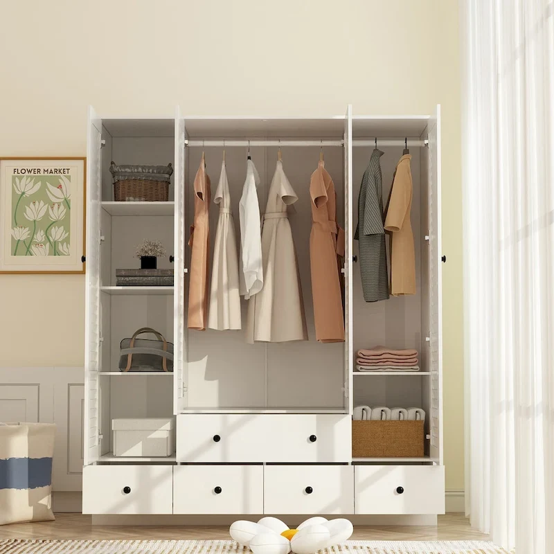 Bedroom Armoire Closet Armoire Wardrobe Closet Clothing Rod Drawer
