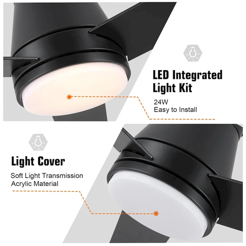 48  Lowe Profile Ceiling Fan with Light