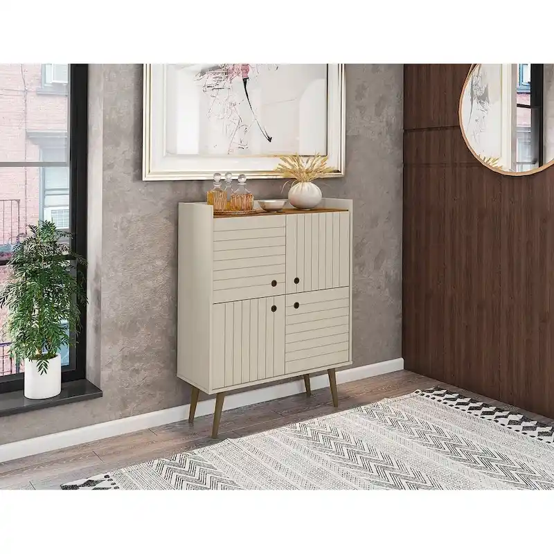 Manhattan Comfort Bogart 45.5 Mid-Century Modern Accent Cabinet