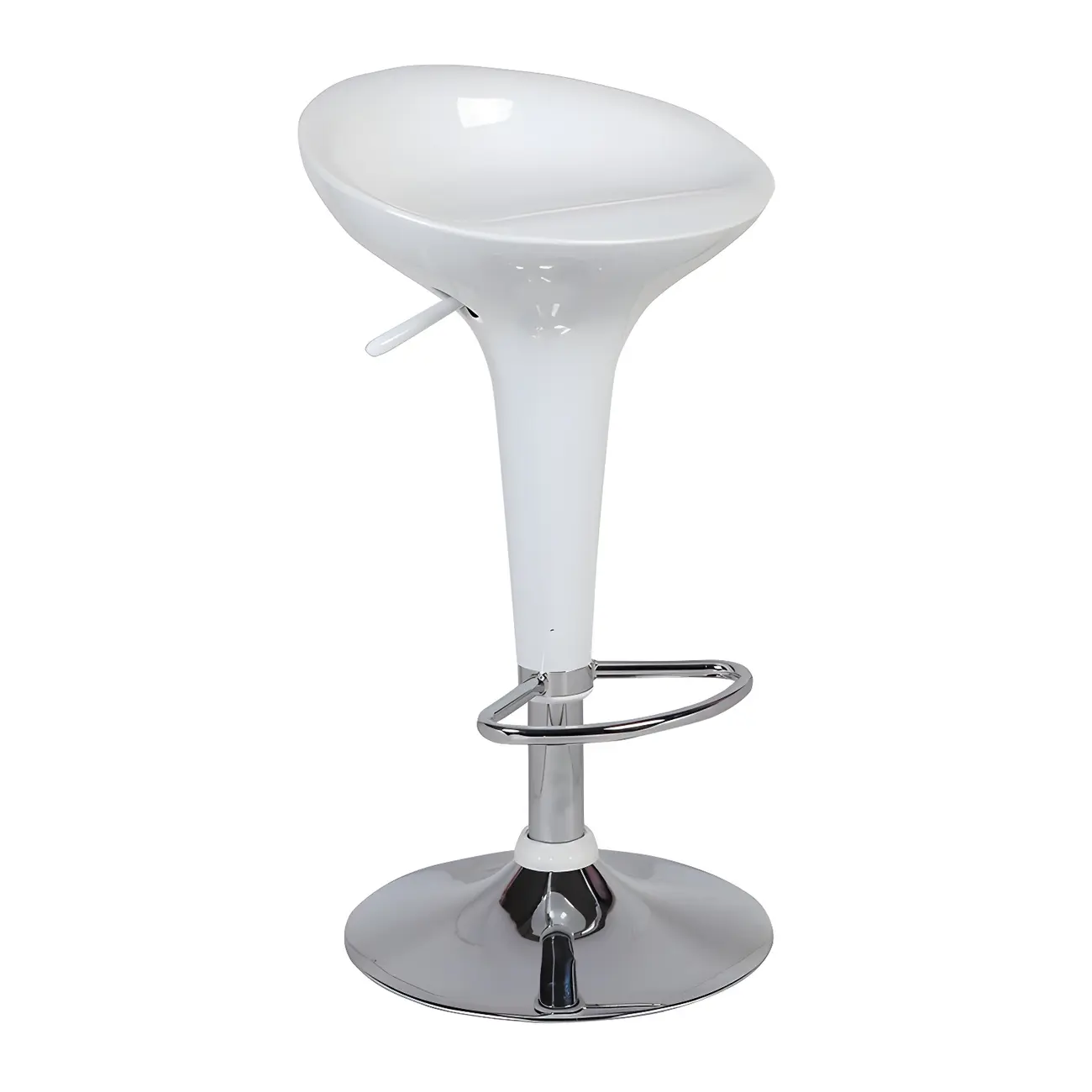 Plastic Chrome Swivel Bar Stool Height Adjustable