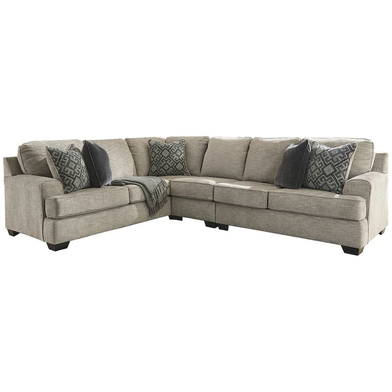 Signature Design by Ashley Bovarian Beige and Grey 3-Piece Sectional Sofa