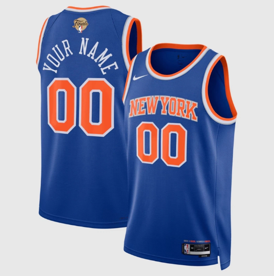 New York Knicks Unisex 2026 Finals Custom Jersey - Icon Edition - Blue