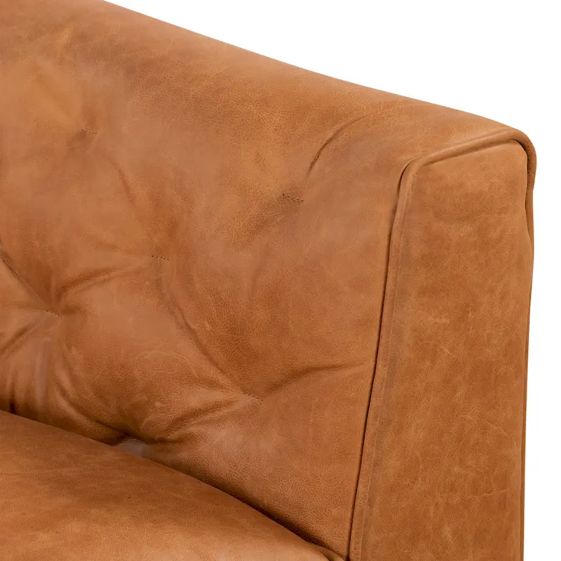 Poly & Bark Essex 74 Apartment Sofa - Full Grain Genuine Italian Leather