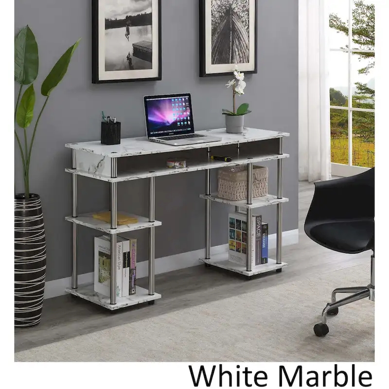 Convenience Concepts Designs2Go No Tools Student Desk with Shelves