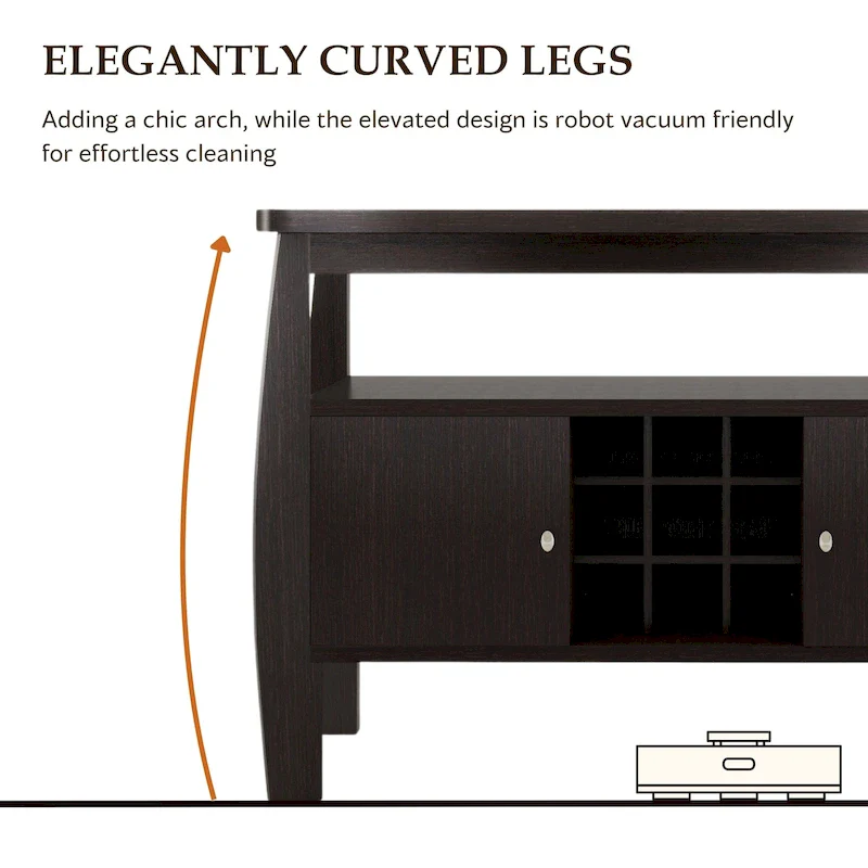Furniture of America True Modern 51-inch Cappuccino 1-shelf Buffet Table