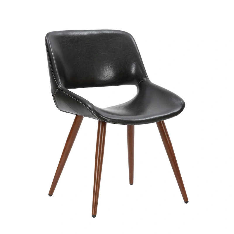 Carson Carrington Langa Faux Leather Mid-Century Dining Chair with Metal Legs