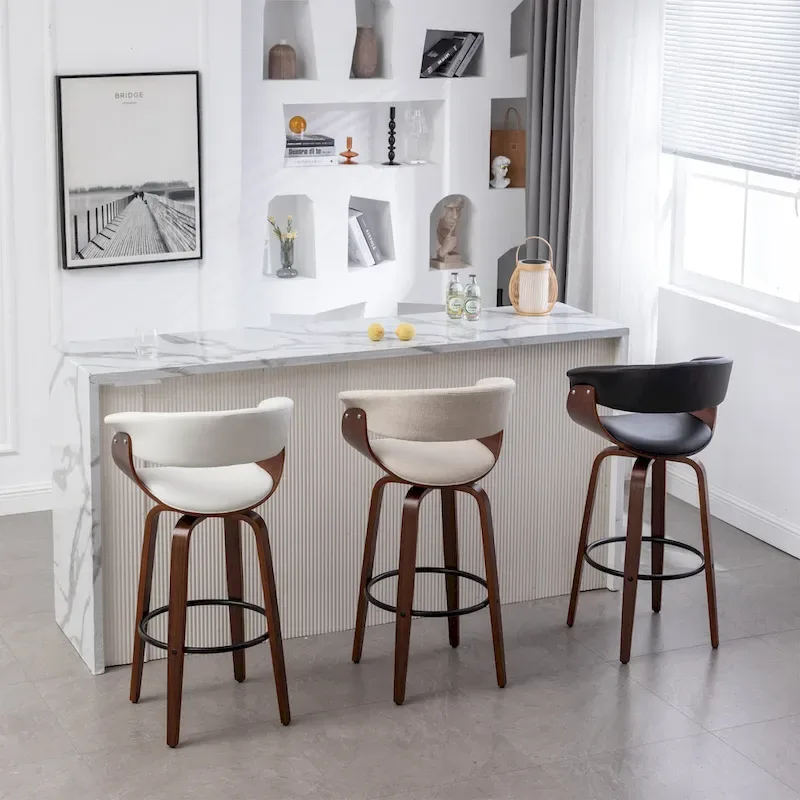 Lalit Padded Modern Bar Stool (Set of 2 Stools)