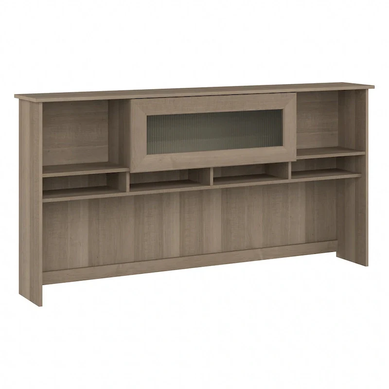 Ash Gray / Heather Gray / White / Modern Gray – Transitional Desk Hutch, 1-Person