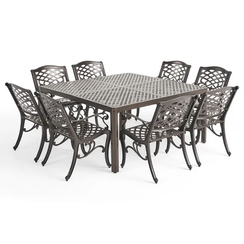 Fairwind Outdoor 8-seat Aluminum Dining Set by Christopher Knight Home